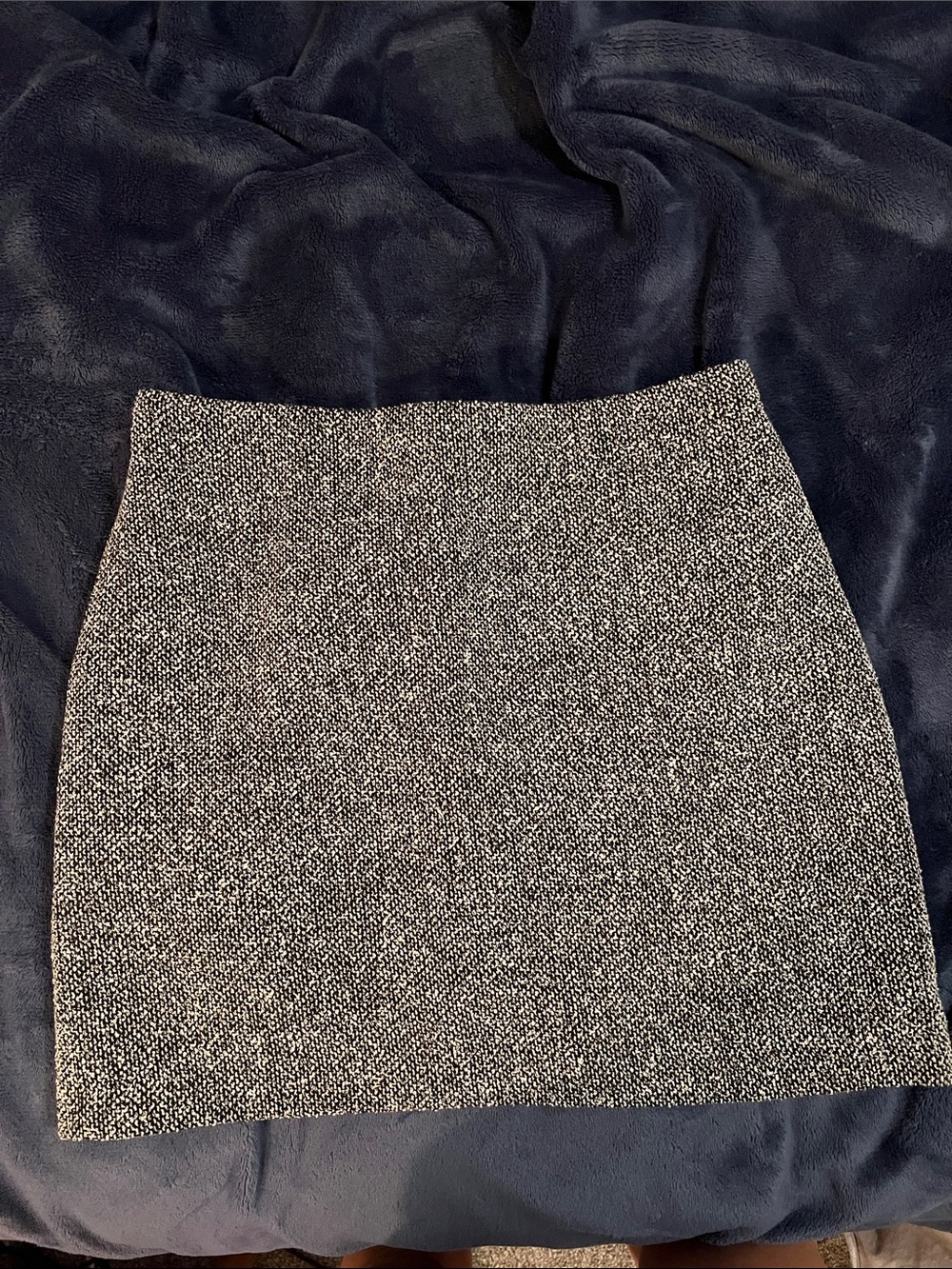 H&M Black & White Tweed Mini Skirt
